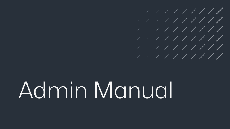 Admin Manual