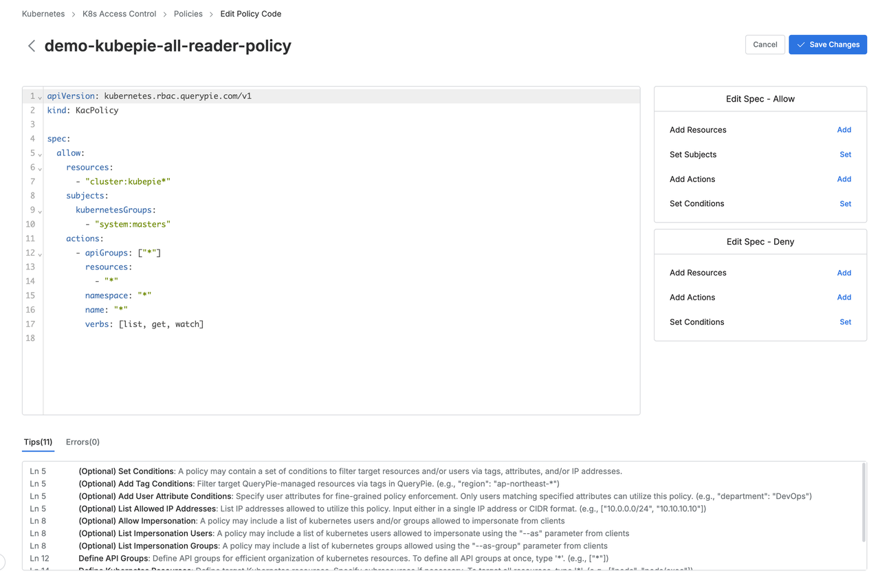 Policy as Code (PaC) Editor